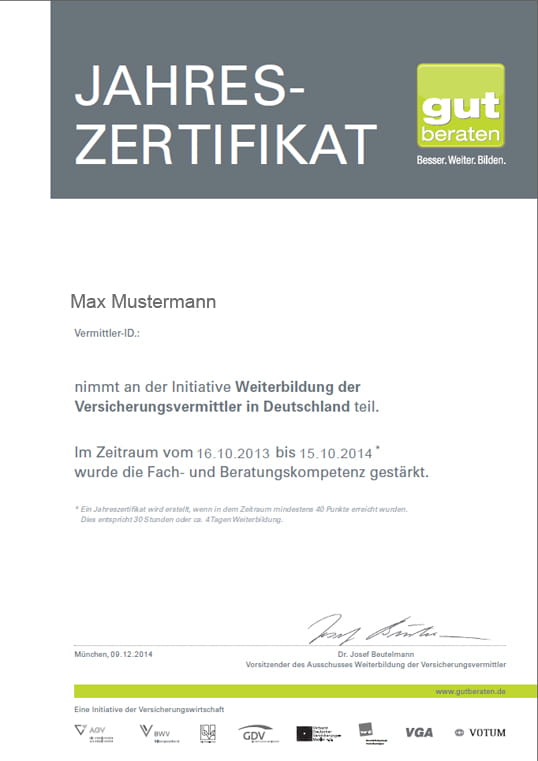 Zertifikat